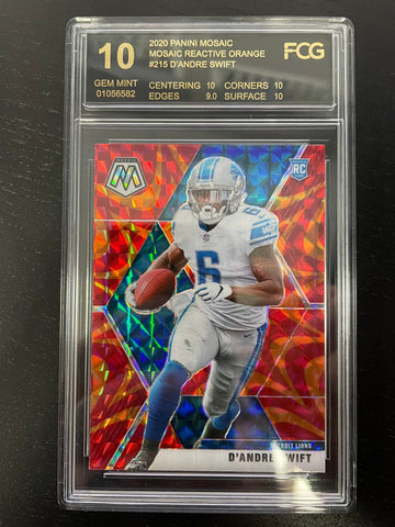 2020 PANINI MOSAIC - REACTIVE ORANGE - D. SWIFT - #215 - FCG 10 - RC