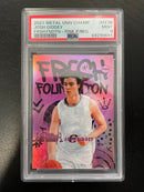 2021 UPPER DECK SKYBOX METAL UNIVERSE CHAMPIONS - FRESH FOUNDATION - PINK PMG - J. GIDDEY - #FF38 - #'D/75 - PSA 9 - RC