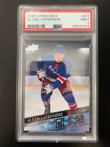 2020 UPPER DECK SERIES ONE - YOUNG GUNS - A. LAFRENIERE - #201 - PSA 9 - RC