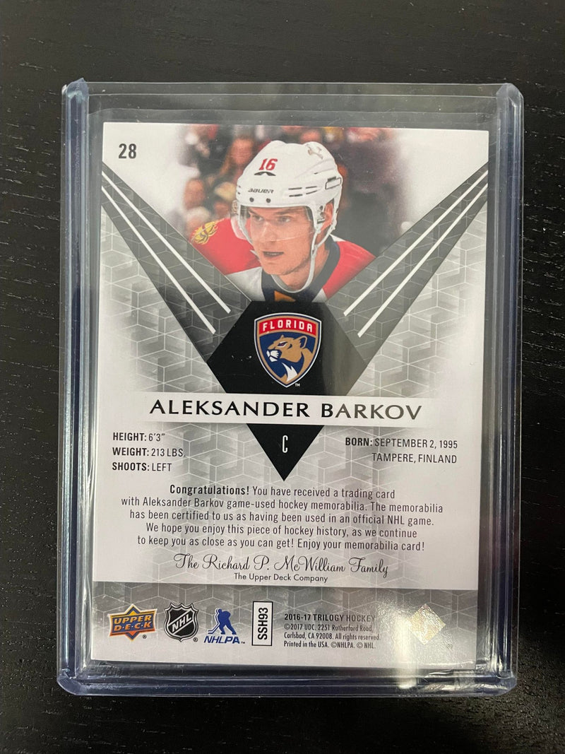 2016 UPPER DECK TRILOGY - A. BARKOV - #28 - #'D/66 - RELIC