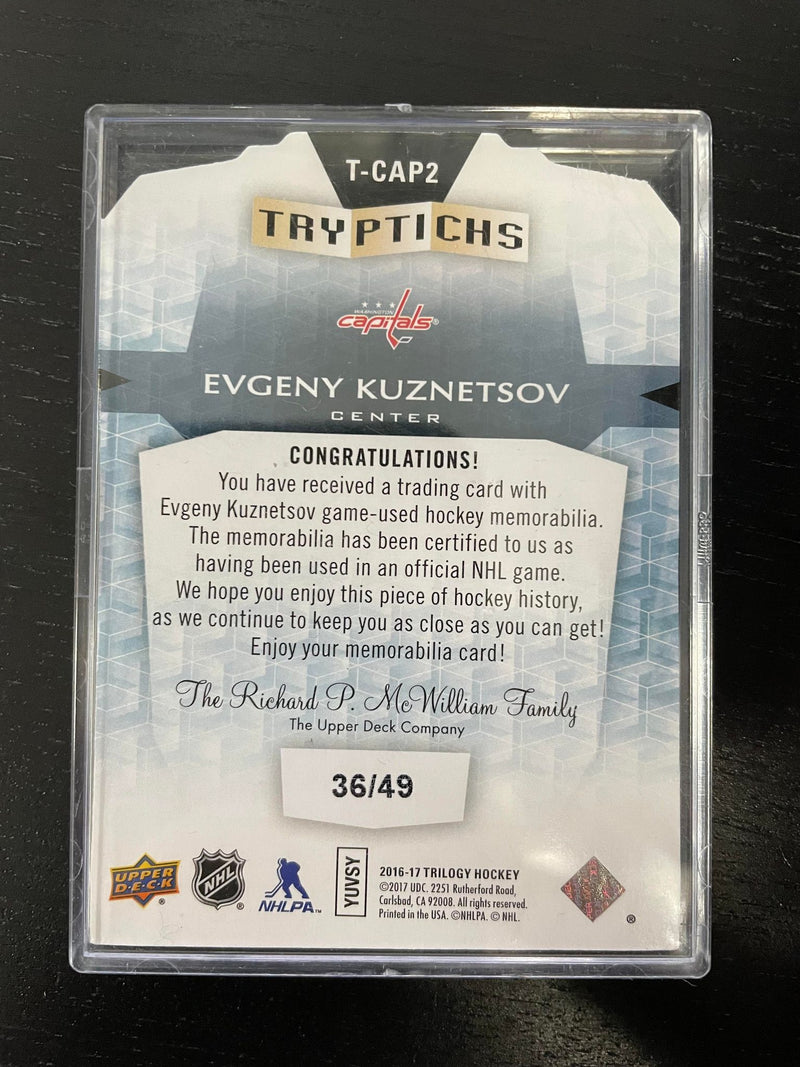 2016 UPPER DECK TRILOGY - TRYPTICHS - E. KUZNETSOV - #T-CAP2 - #'D/49 - RELIC