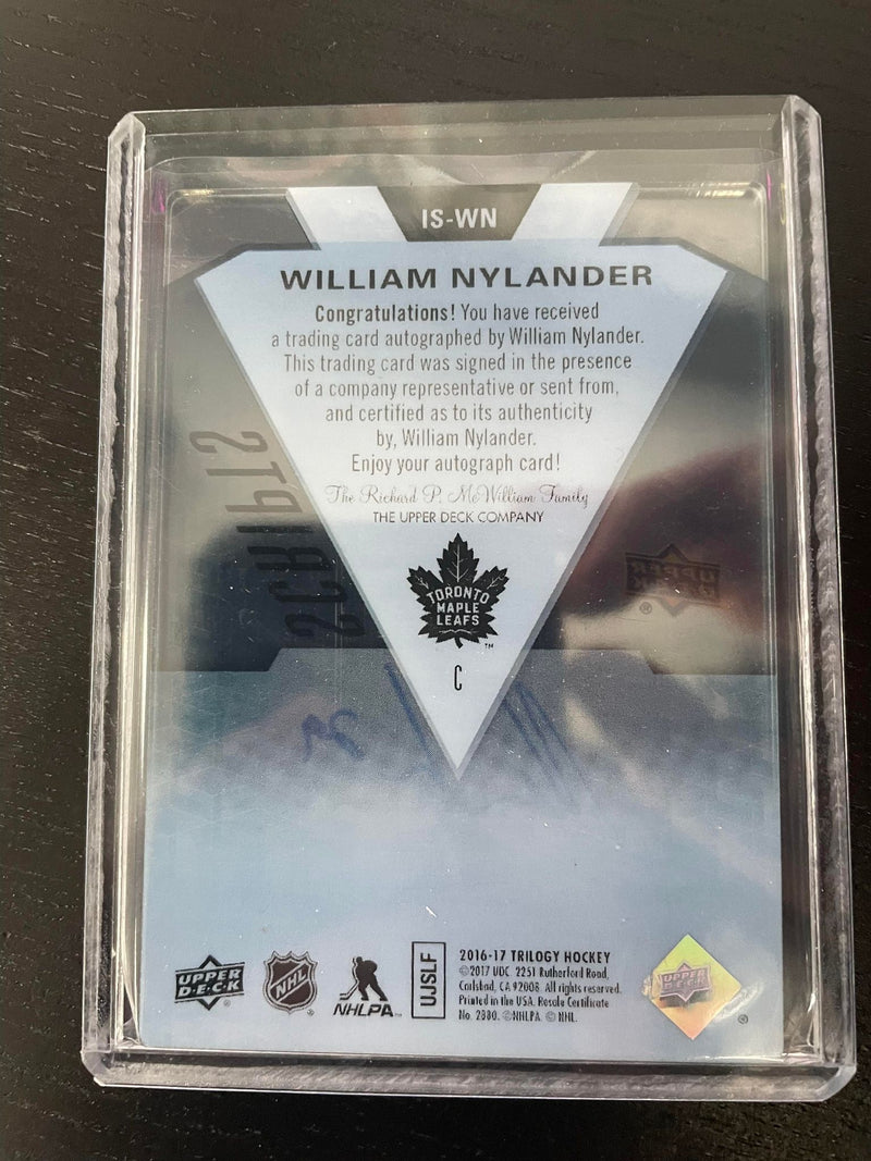 2016 UPPER DECK TRILOGY - ICE SCRIPTS - W. NYLANDER -