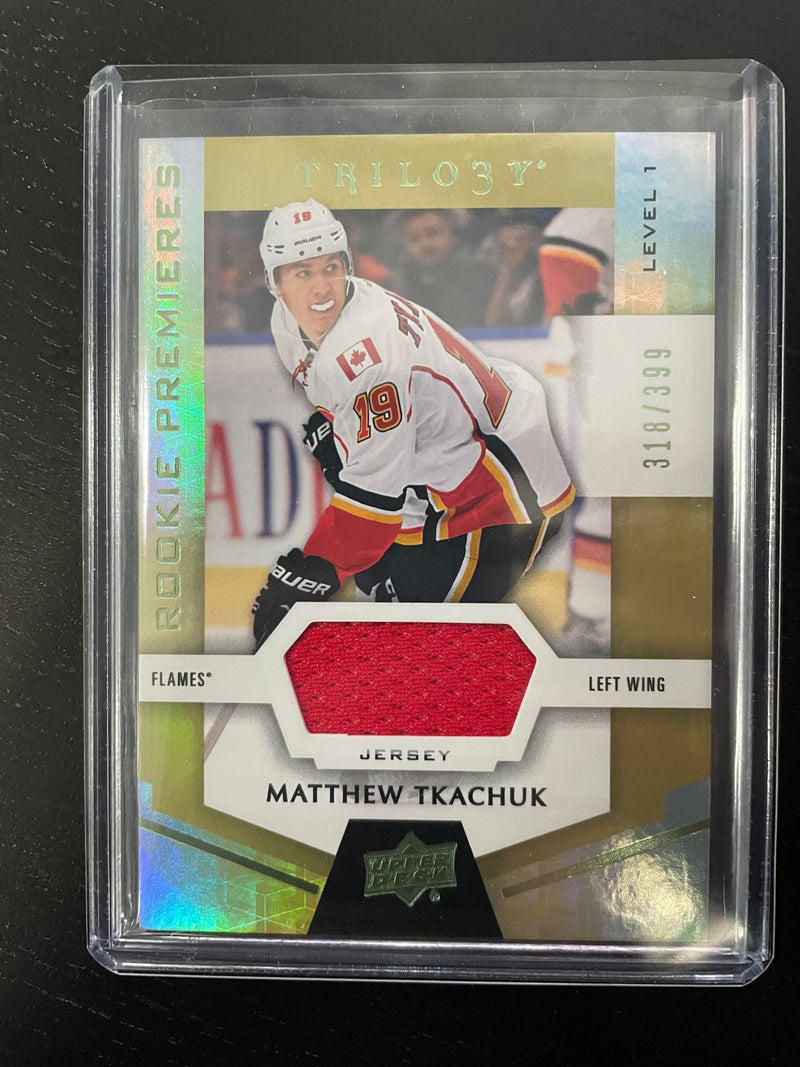2016 UPPER DECK TRILOGY - ROOKIE PREMIERS - M. TKACHUK - #57 - #'D/399 - RELIC - RC