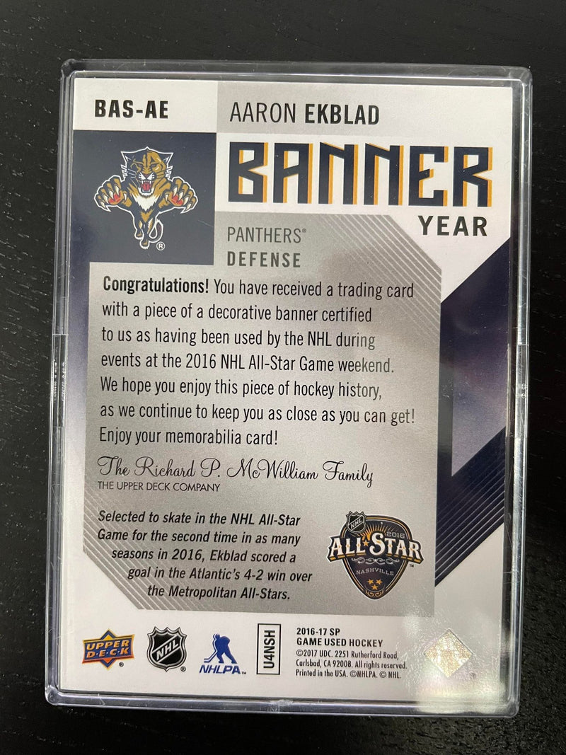 2016 UPPER DECK SP GAME USED - BANNER YEAR - A. EKBLAD -
