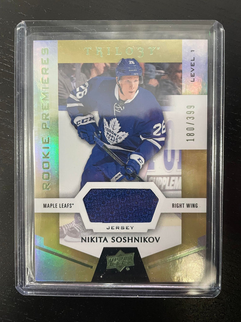 2016 UPPER DECK TRILOGY - ROOKIE PREMIERES - N. SOSHNIKOV - #73 - #'D/399 - RELIC - RC