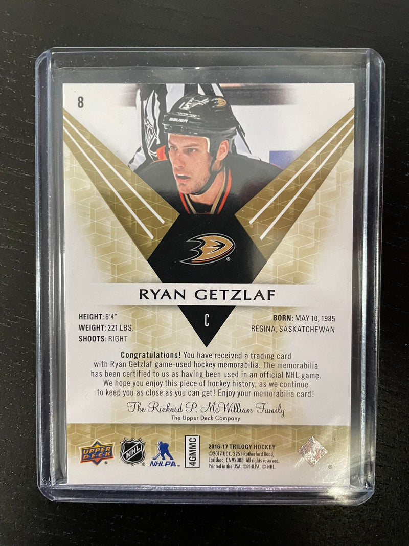 2016 UPPER DECK TRILOGY - R. GETZLAF - #8 - #'D/520 - RELIC