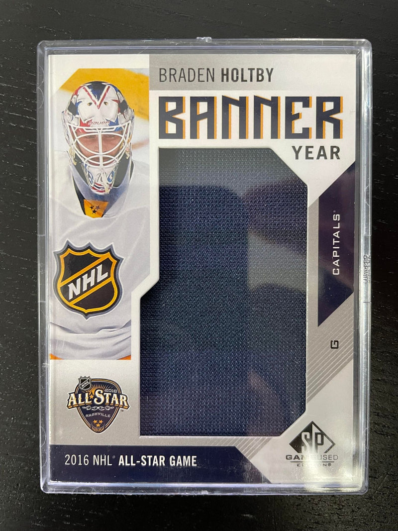 2016 UPPER DECK GAME USED - BANNER YEAR - B. HOLTBY -