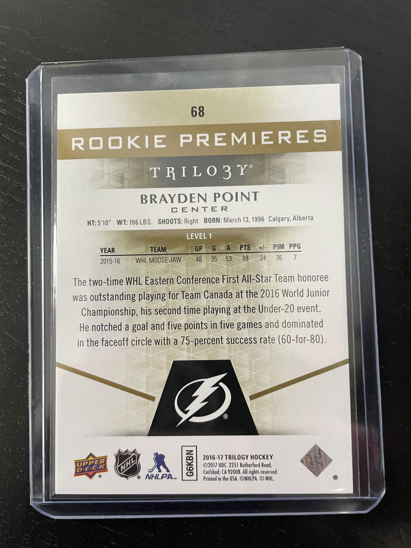 2016 UPPER DECK TRILOGY - ROOKIE PREMIERES - B. POINT - #68 - #'D/999 - RC