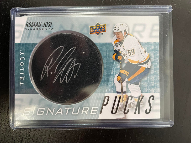 2016 UPPER DECK TRILOGY - SIGNATURE PUCKS - R. JOSI -
