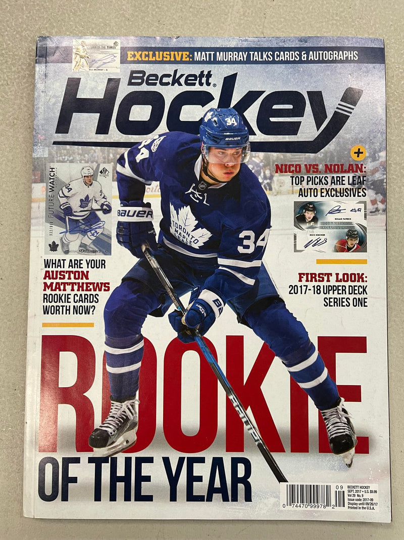 BECKETT - AUSTON MATTHEWS - FIRST 3 BECKETT COVERS (3 INDIVIDUAL BECKETT MONTHLY)