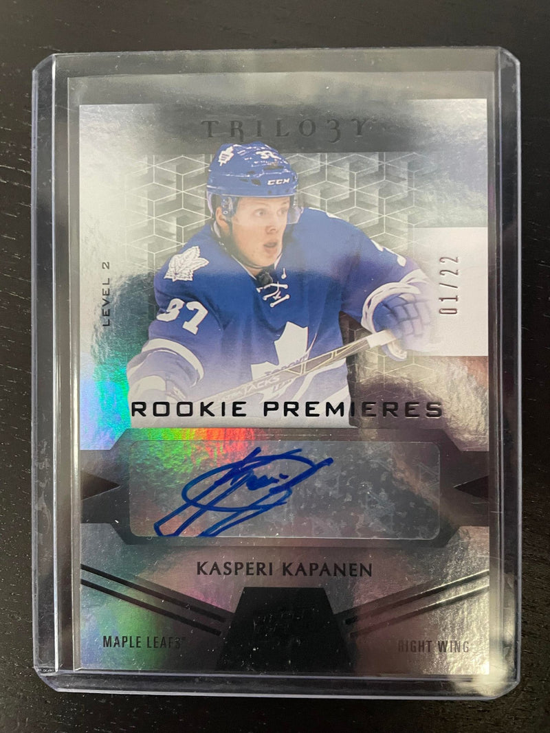 2016 UPPER DECK TRILOGY - ROOKIE PREMIERES - K. KAPANEN - #111 - #'D/22 - AUTOGRAPH - RC