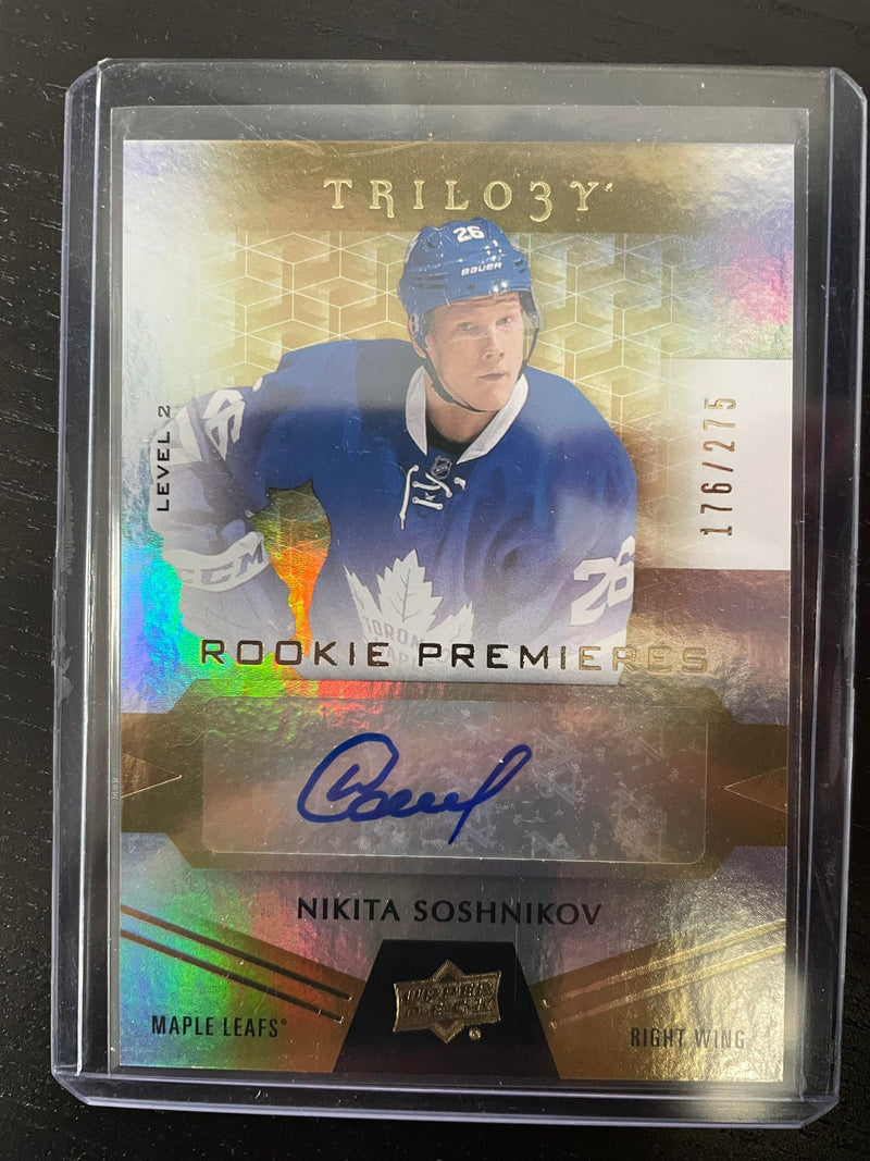 2016 UPPER DECK TRILOGY - ROOKIE PREMIERES - N. SOSHNIKOV - #106 - #'D/275 - AUTOGRAPH - RC