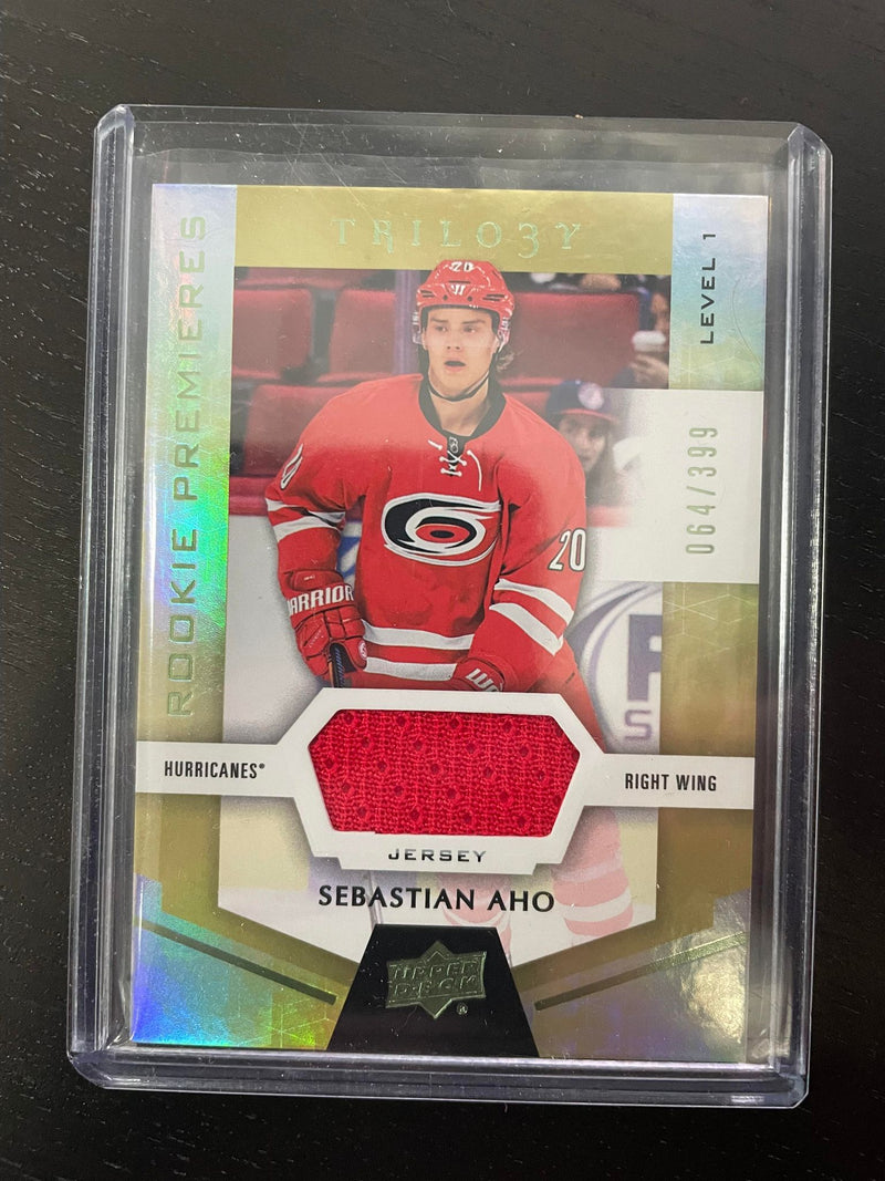 2016 UPPER DECK TRILOGY - ROOKIE PREMIERES - S. AHO - #59 - #'D/399 - RELIC - RC