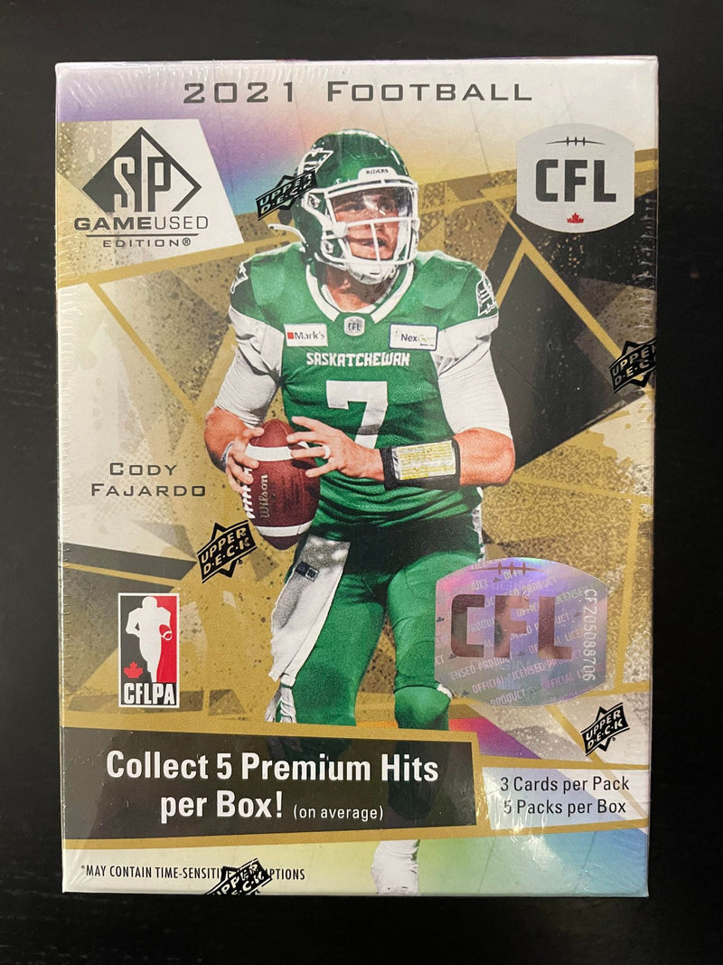 2021 UPPER DECK SP GAME USED CFL FOOTBALL HOBBY BOX