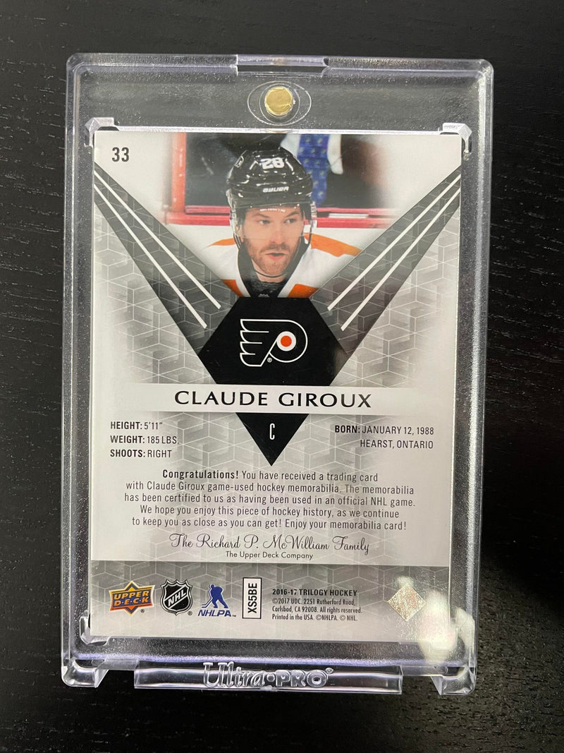 2016 UPPER DECK TRILOGY - C. GIROUX - #33 - #'D/67 - RELIC