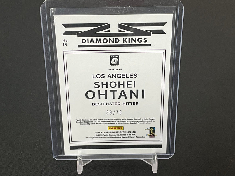 2019 PANINI DONRUSS OPTIC - DIAMOND KINGS - BLUE PRIZM - S. OHTANI - #14 - #'D/75