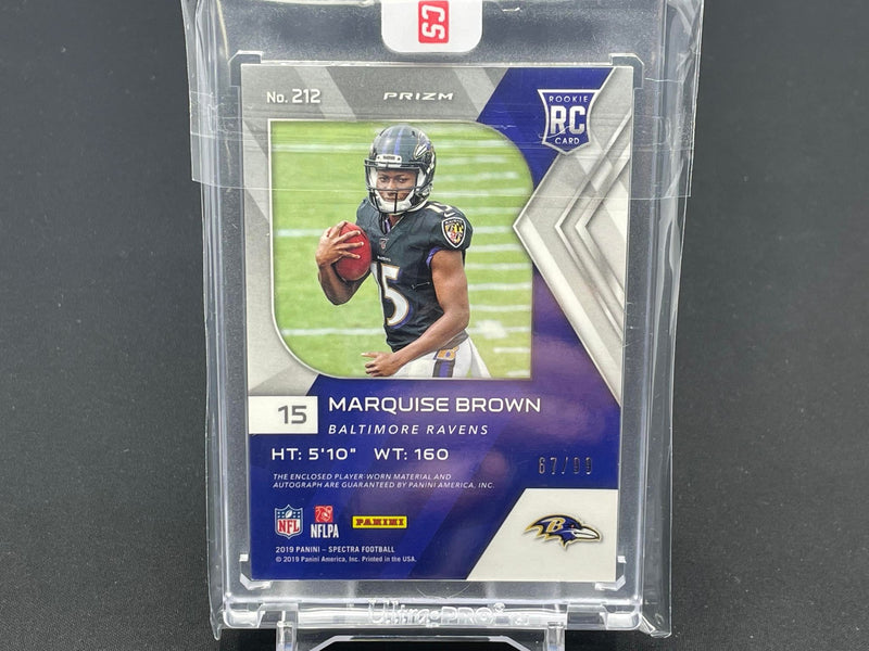 2019 PANINI SPECTRA - PRIZM - M. BROWN - #212 - #'D/99 - RELIC - AUTOGRAPH - RC