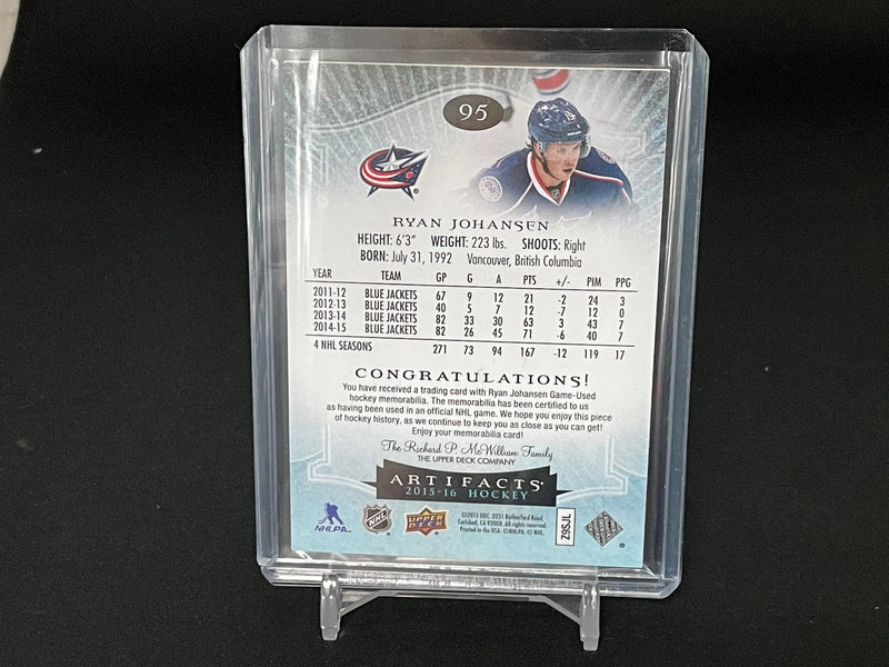 2015 UPPER DECK ARTIFACTS - R. JOHANSEN - #95 - #'D/125 - DUAL RELIC