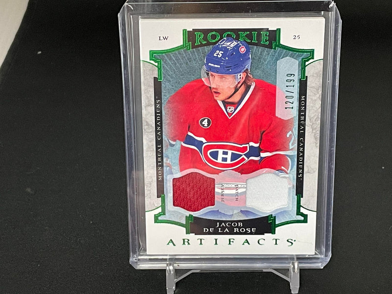 2015 UPPER DECK ARTIFACTS - EMERALD ROOKIE - J. DE LA ROSE - #176 - #'D/199 - DUAL RELIC