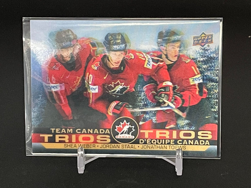 2021 UPPER DECK TIM HORTONS TEAM CANADA - TRIOS - S. WEBER / J. STAAL / J. TOEWS -