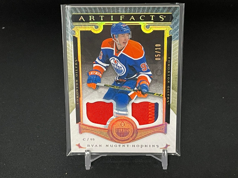 2015 UPPER DECK ARTIFACTS - GOLD - R. NUGENT-HOPKINS - #97 - #'D/10 - DUAL RELIC