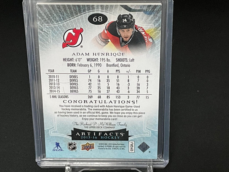 2015 UPPER DECK ARTIFACTS - BLACK - A. HENRIQUE - #68 - #'D/5 - LAUNDRY TAG/JERSEY RELIC