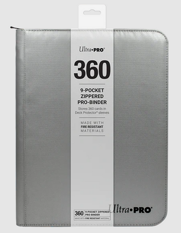 ULTRA PRO FIRE RESISTANT SILVER ZIPPER BINDER