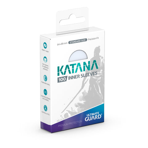ULTIMATE GUARD KATANA INNER SLEEVES STADARD SIZE 100 PACK