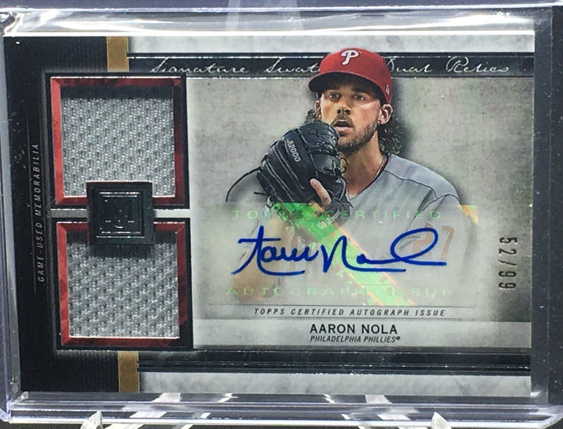 2020 TOPPS MUSEUM COLLECTION - SIGNATURE SWATCHES DUAL RELIC - A. NOLA - #SSDA-AN - #'D/99 - AUTOGRAPH - RC