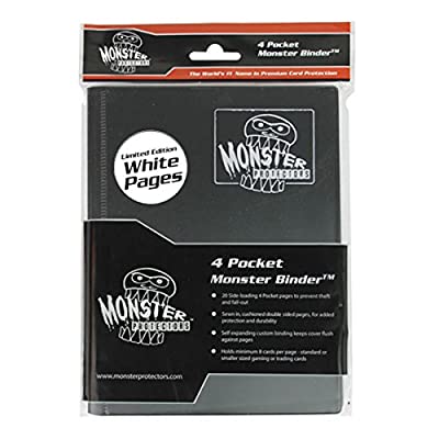 MONSTER 4-POCKET BINDER - BLACK W/ WHITE PAGES
