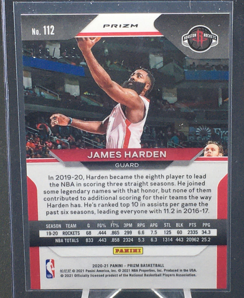 2020 PANINI PRIZM - J. HARDEN - #112 - #'D/125 - RED DISCO