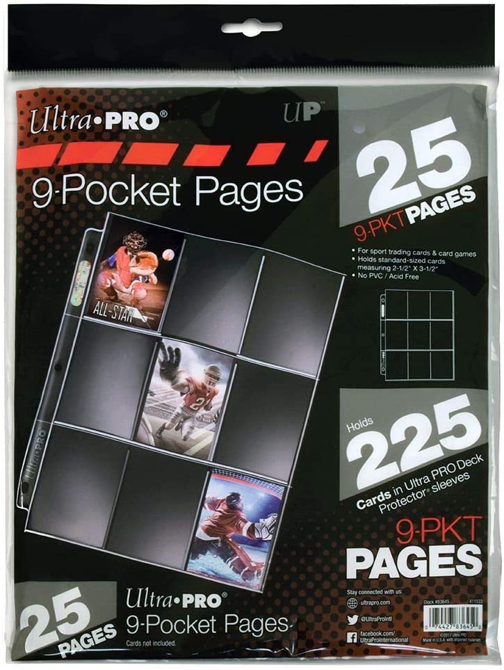 ULTRA PRO 9-POCKET PAGES 25 PACK