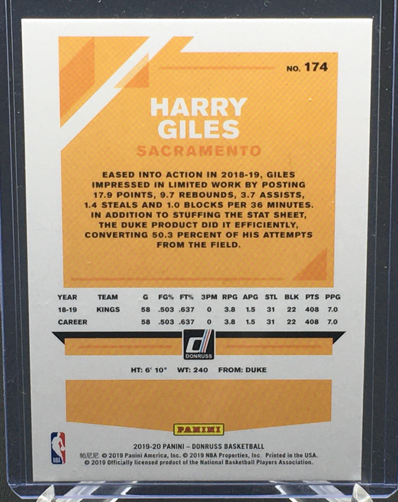 2019 PANINI DONRUSS - H . GILES -