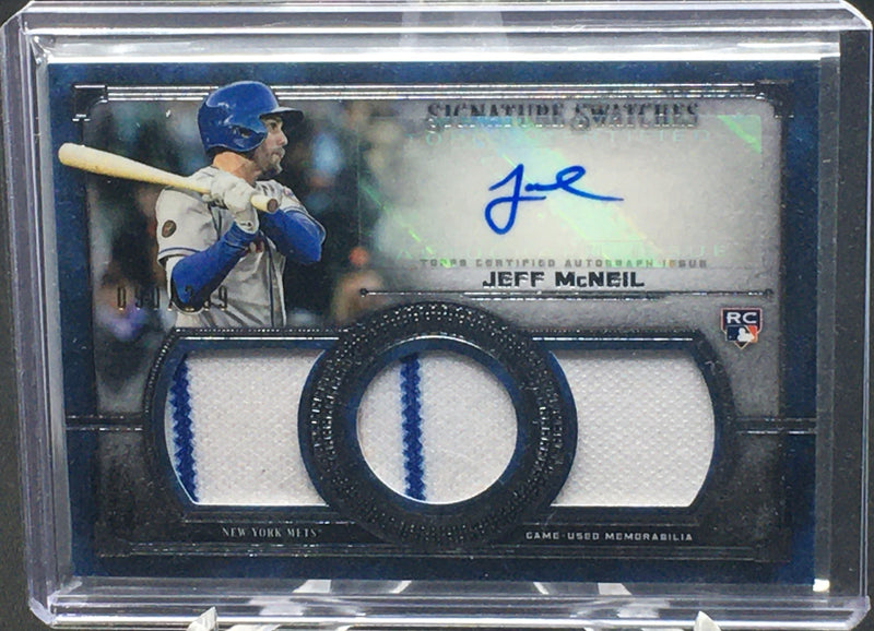 2019 TOPPS MUSEUM COLLECTION - SIGNATURE SWATCHES TRIPLE RELIC - J. MCNEIL - #SSTA-RM - #'D/299 - AUTOGRAPH - JERSEY