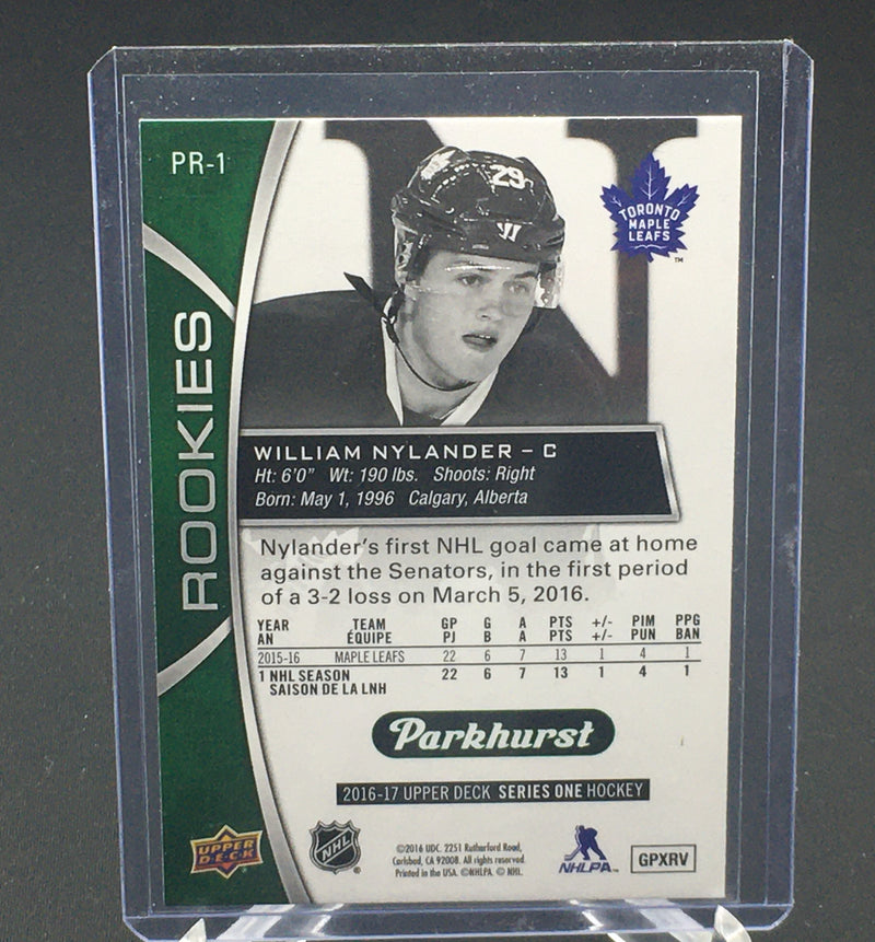 2016 UPPER DECK PARKHURST - W. NYLANDER -