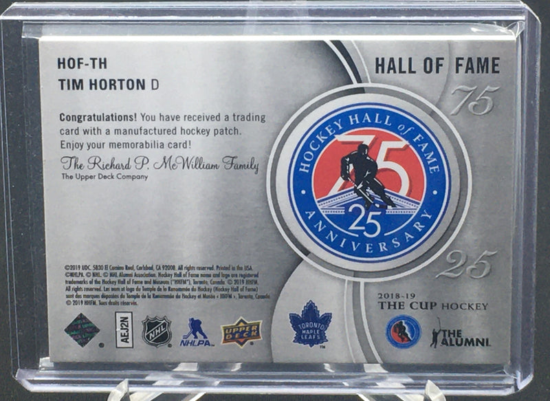 2018 UPPER DECK THE CUP - HALL OF FAME - T. HORTON -