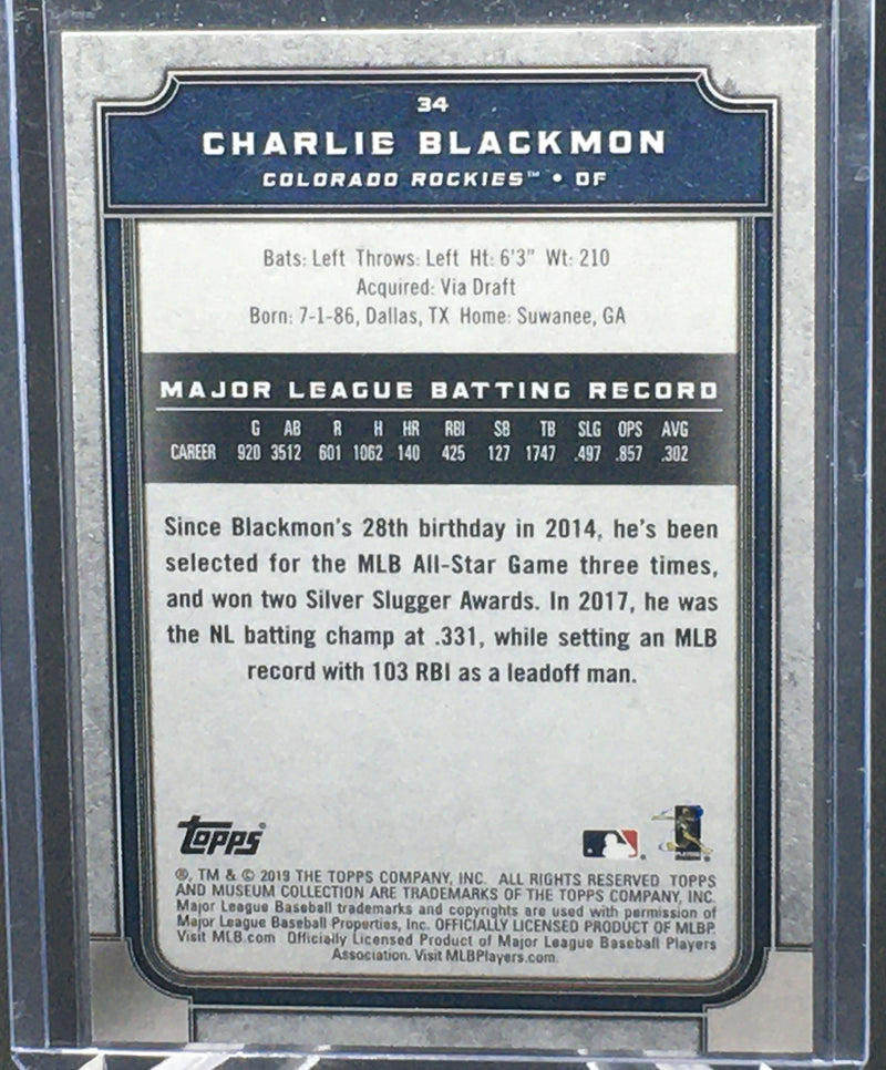 2019 TOPPS MUSEUM COLLECTION - C. BLACKMON -