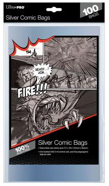 ULTRA PRO SILVER COMIC BAG 100 PACK