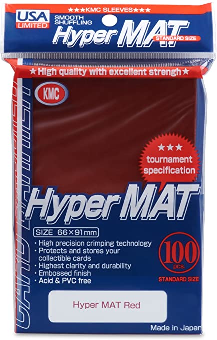 KMC STANDARD SIZE HYPER MAT SLEEVES 100 PACK