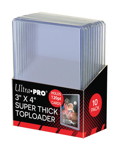 ULTRA PRO 3" X 4" 120PT TOPLOADER 10 PACK