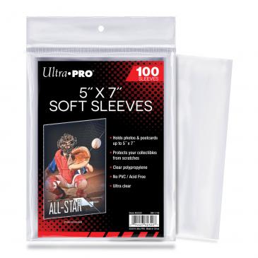 ULTRA PRO 5" X 7" SOFT SLEEVES 100 PACK