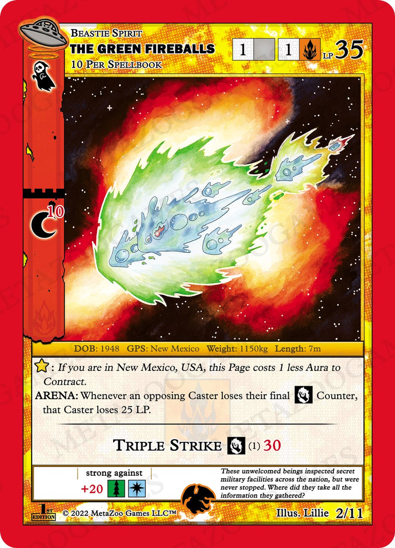 The Green Fireballs [Cryptid Nation: UFO First Edition Tribal Theme Decks]