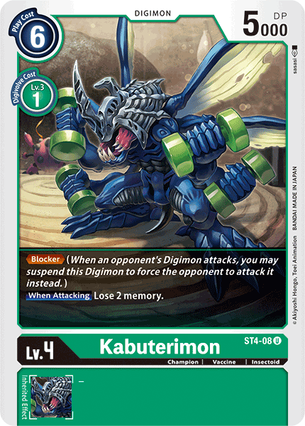 digimon card game giga green BANDAI with 7 common Togemon - ST4 - Starter