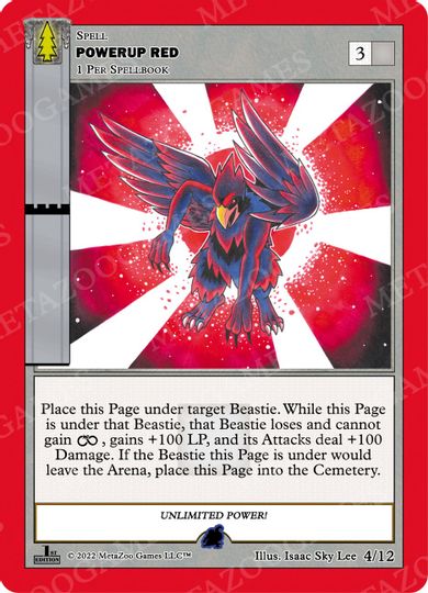 Powerup Red (Water) [Cryptid Nation: Wilderness First Edition Theme Deck]