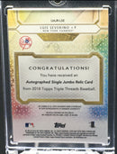 2018 TOPPS TRIPLE THREADS - SINGLE JUMBO RELIC - L. SEVERINO - #UAJR-LSE - #'D/99 - AUTOGRAPH - JERSEY