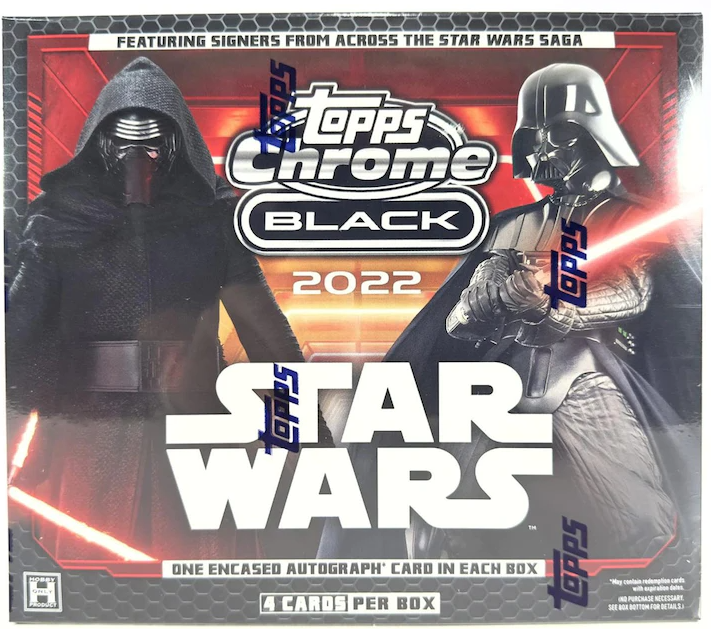 2022 TOPPS CHROME BLACK STAR WARS HOBBY BOX