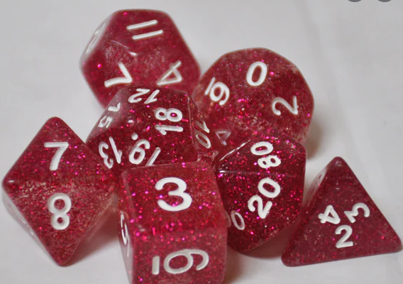 KOPLOW GAMES GLITTER 7-PIECE DICE SET