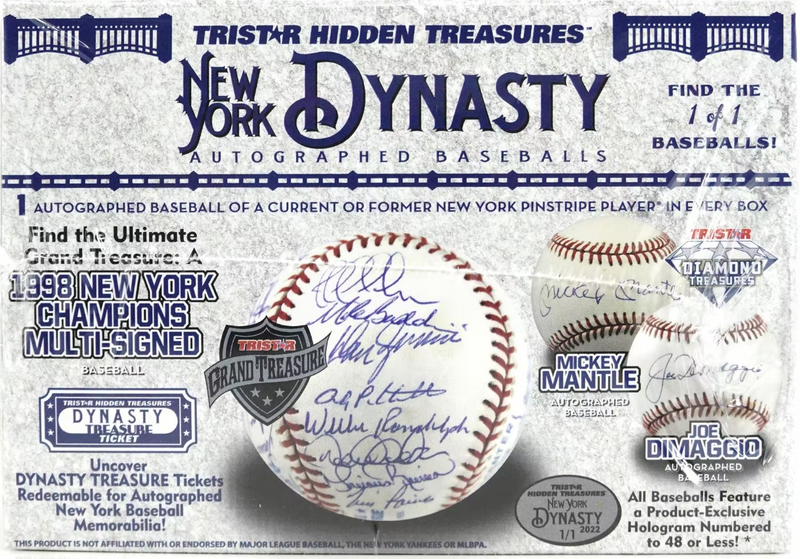 2022 TRISTAR HIDDEN TREASURES NEW YORK DYNASTY AUTOGRAPHED BASEBALLS