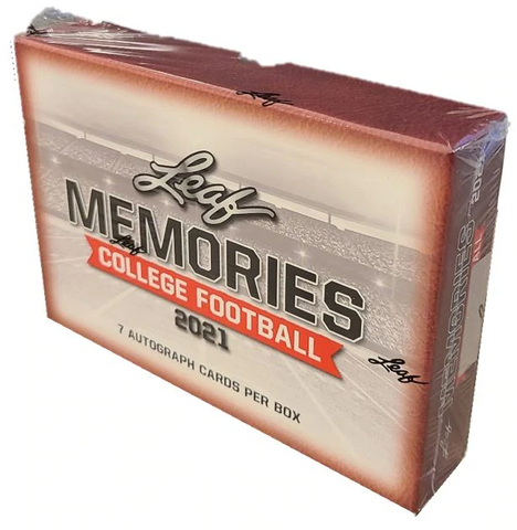 2021 LEAF MEMORIES COLLEGE FOOTBALL HOBBY BOX