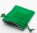 DIE HARD SATIN LINED VELVET DICE BAG - SMALL GREEN